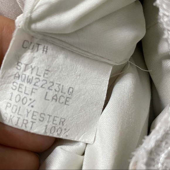 Tadashi Shoji Too White Gray Gown - Picture 11 of 13